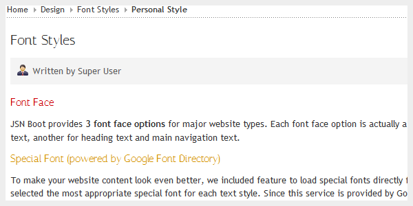 Font Face Personal Special